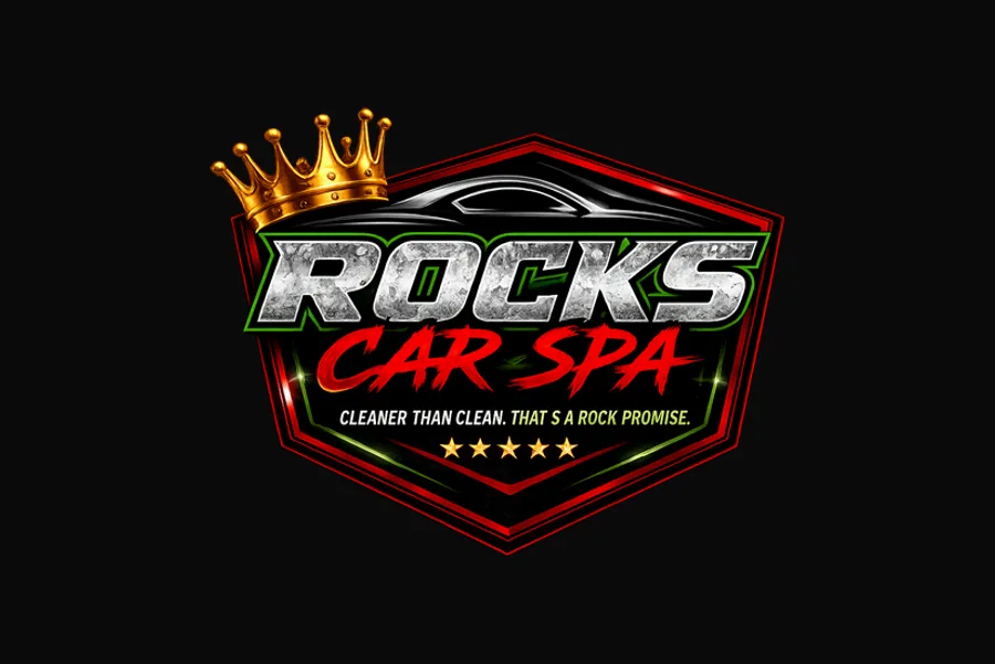 Rock's Car Spa crest logo